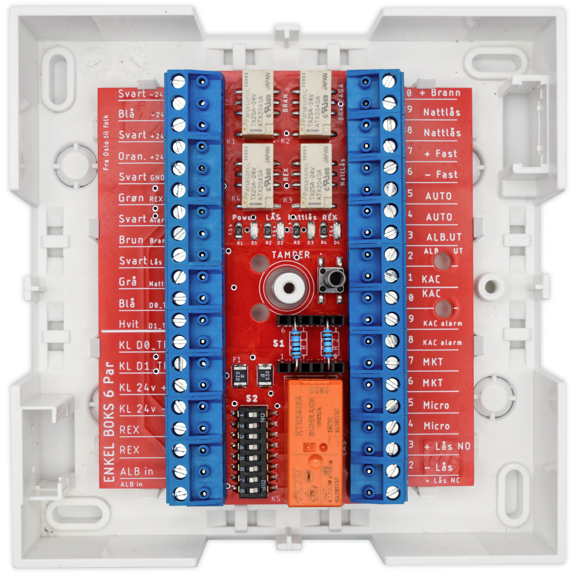 Enkel Boks 6 Par interface box