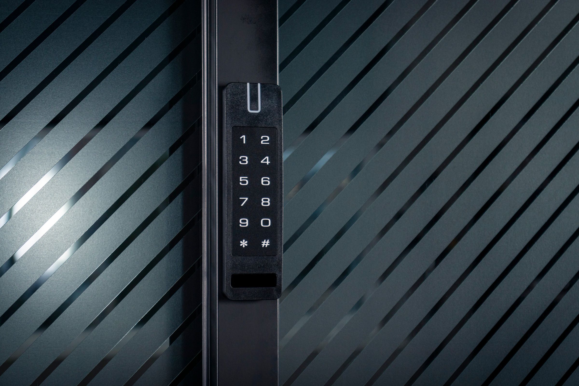 U-PROX access control system installed in a technical room – controllers and wiring boxes