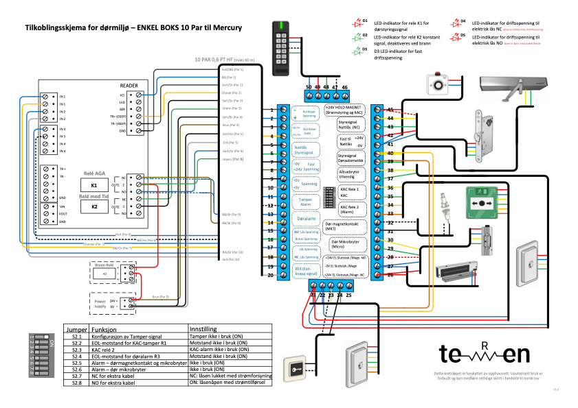 Preview of the wiring diagram for Enkel Boks and Mercury